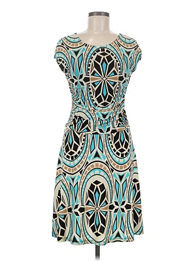Pre-owned En Focus Studio Cocktail Dress In Teal
