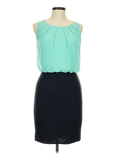 Pre-owned En Focus Studio Cocktail Dress In Teal
