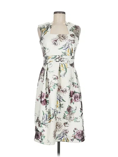 Pre-owned En Focus Studio Cocktail Dress In White