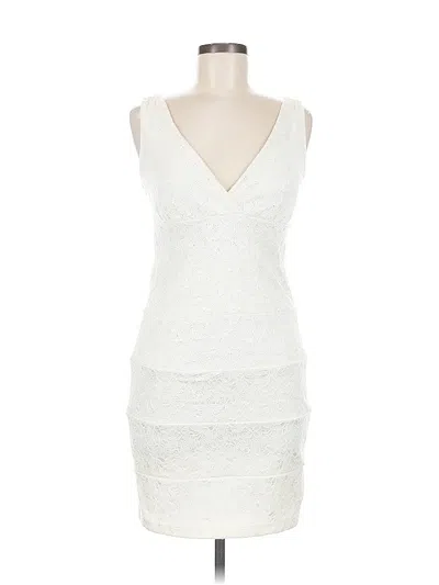 Pre-owned En Focus Studio Cocktail Dress In White