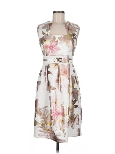 Pre-owned En Focus Studio Cocktail Dress In White