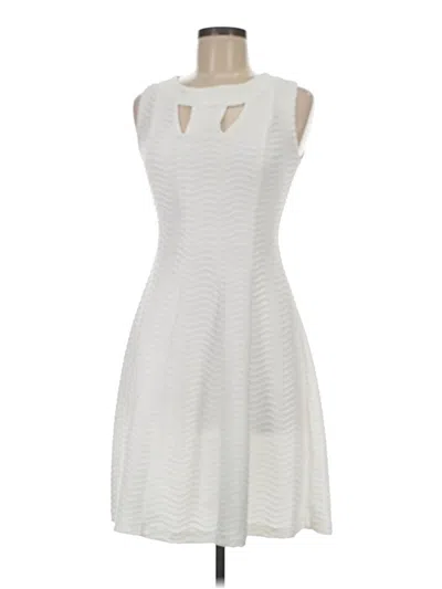 Pre-owned En Focus Studio Cocktail Dress In White