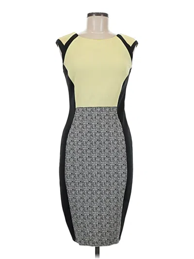 Pre-owned En Focus Studio Cocktail Dress In Yellow