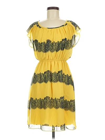 Pre-owned En Focus Studio Cocktail Dress In Yellow