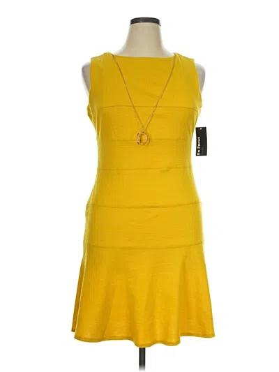 Pre-owned En Focus Studio Cocktail Dress In Yellow