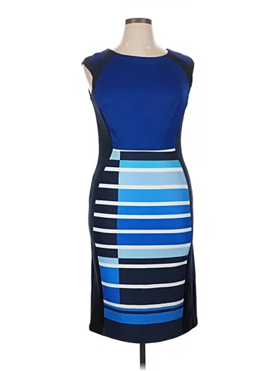 Pre-owned En Focus Studio Sleeveless Top Blue Boatneck Tops