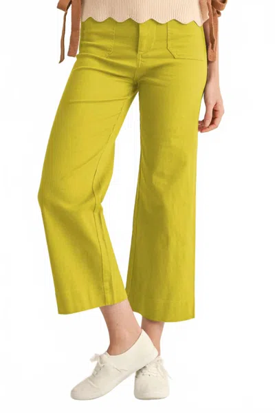 En Merci High Rise Front Pocket Pant In Lime
