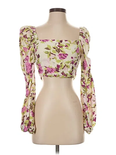 Pre-owned En Saison 3/4 Sleeve Blouse In Pink