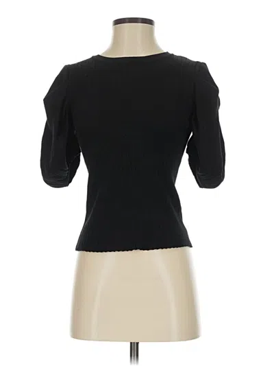 Pre-owned En Saison 3/4 Sleeve Top Black Sweetheart Neckline Tops