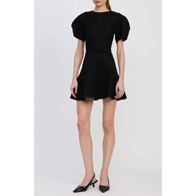 En Saison Aaliyah Denim Minidress In Black