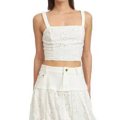 En Saison Adina Top In Off White