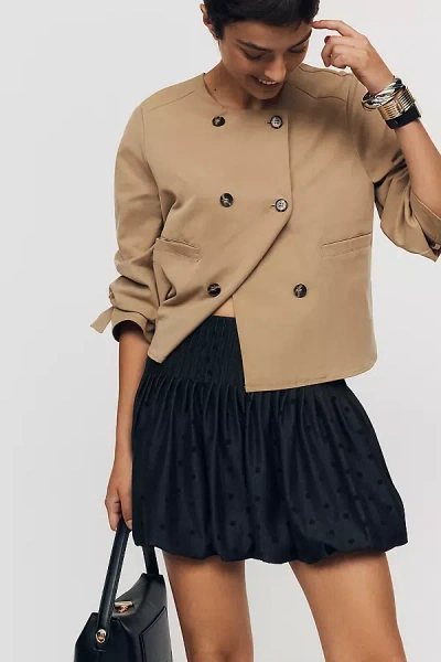 En Saison Adrianne Bubble Mini Skirt In Black