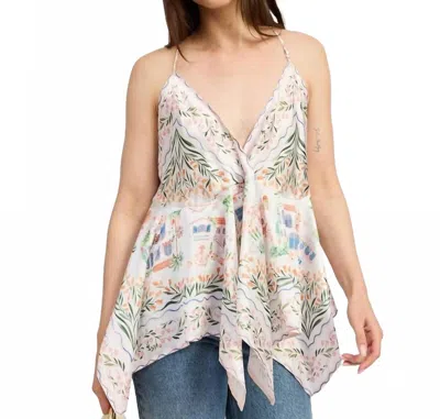 En Saison Alaia Satin Top In Ivory In White