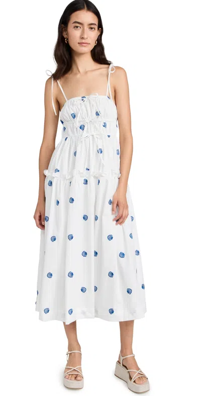 En Saison Alani Midi Dress White Blue