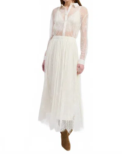En Saison Alannah Midi Skirt In Ivory In White