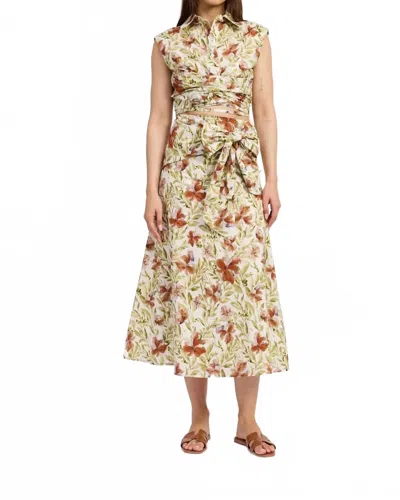 EN SAISON ALEXANE MIDI SKIRT IN TERRACOTTA