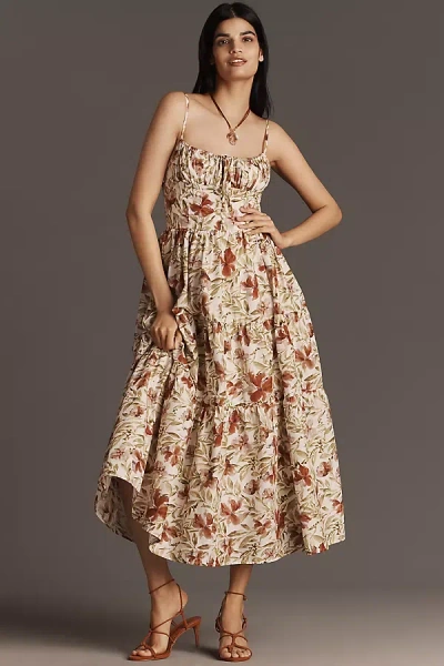 En Saison Alexane Printed Midi Dress In Multi