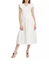 En Saison Amaya Smocked Midi Dress In White In White
