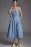 En Saison Amelie Embroidered Stripe Sundress