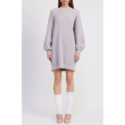En Saison Aracella Long Sleeve Sweater Dress In Lavender