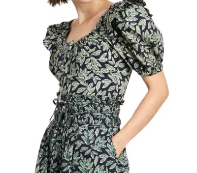 En Saison Arielle Top In Forest Navy In Multi