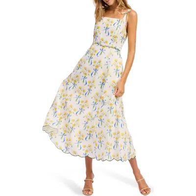 En Saison Audery Floral Belted Maxi Dress In Multi