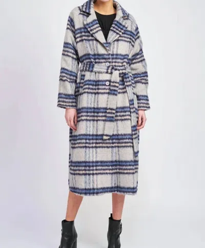 En Saison Autumn Demi Coat In Navy In Multi