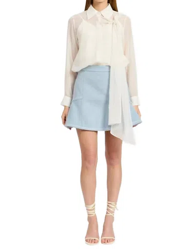 En Saison Ayden Mini Skirt In Light Blue