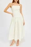 En Saison Barrett Bit Strap Detail Maxi Dress In White