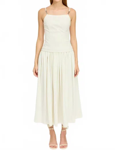 En Saison Barrett Mixed Media Dress In Ivory In Neutral