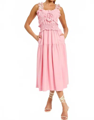 En Saison Bethany Midi Dress In Pink