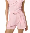 En Saison Bethany Pleated Shorts In Pink In Pink