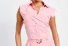En Saison Bethany Pleated Top In Pink In Pink