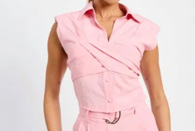 En Saison Bethany Top In Pink