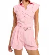 En Saison Bethany Pleated Top In Pink In Pink
