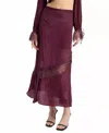 En Saison Bianca Slip Skirt In Bordeaux In Blue