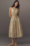 En Saison Blaine Sleeveless Tie-waist Midi Dress