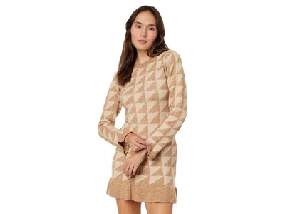 En Saison Blaise Mini Dress Women's Clothing Taupe: Lg In Brown