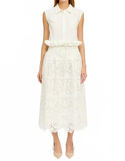 En Saison Blake Sleeveless Top In White