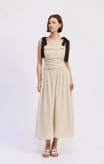En Saison Blakely Maxi Dress In Beige In Sand