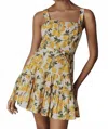 En Saison Blanca Sleeveless Belted Tiered Mini Dress In Multi