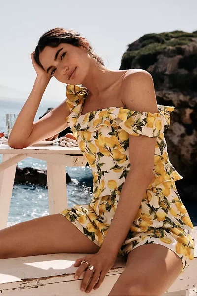 En Saison Blanca Ruffled Tank Top