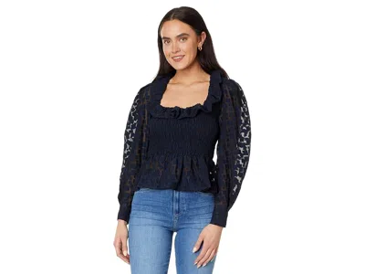 En Saison Bowie Organza Top In Blue