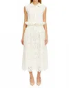 En Saison Boxy Cropped Button Front Top In White In White