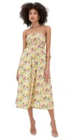 En Saison Cairo Midi Dress Pink Yellow Multi