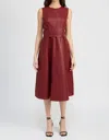 En Saison Campbell Midi Faux Leather Dress In Multi