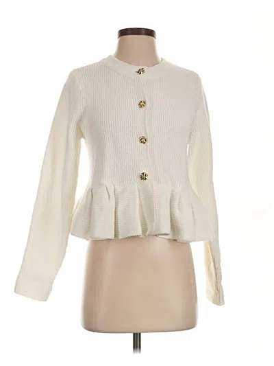 Pre-owned En Saison Cardigan Sweater In Ivory