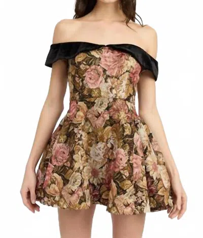 En Saison Carey Mini Dress In Pink/gold In Multi