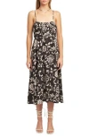 En Saison Carmen Print Sleeveless Midi Dress