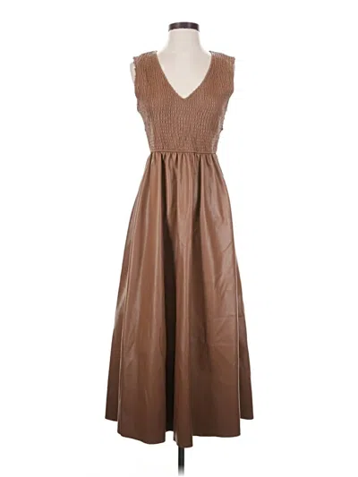 Pre-owned En Saison Casual Dress In Brown